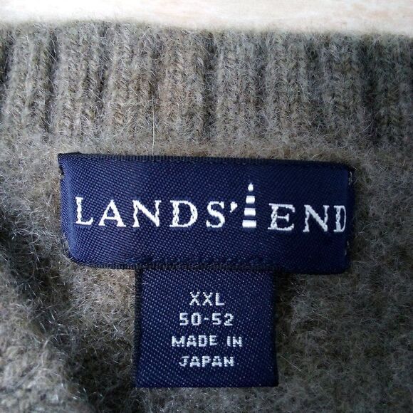 Lands' End V-Neck Cashmere Wool Sweater - Picture 3 of 7